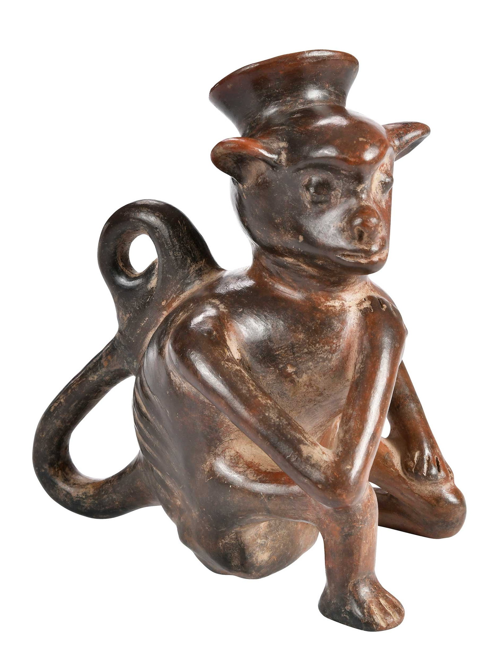 Colima Style Ceramic Monkey Effigy Vessel (1 of 8)