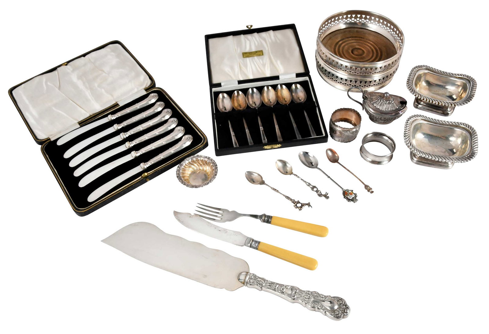 Assorted English Silver, Sterling and Silver Plate Items, 54 Pieces (1 of 7)