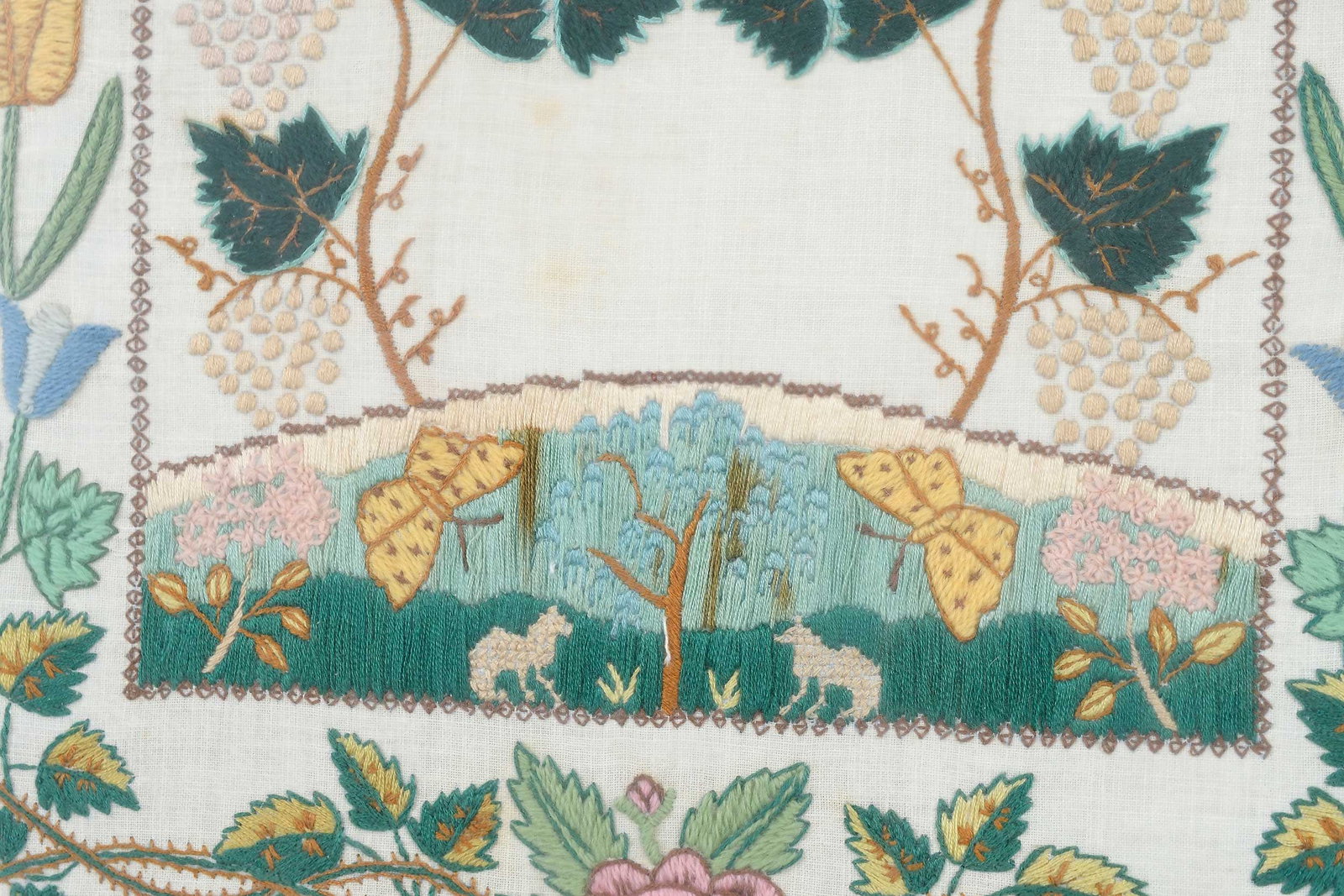 Needlework Sampler with Pineapple Motif - 4