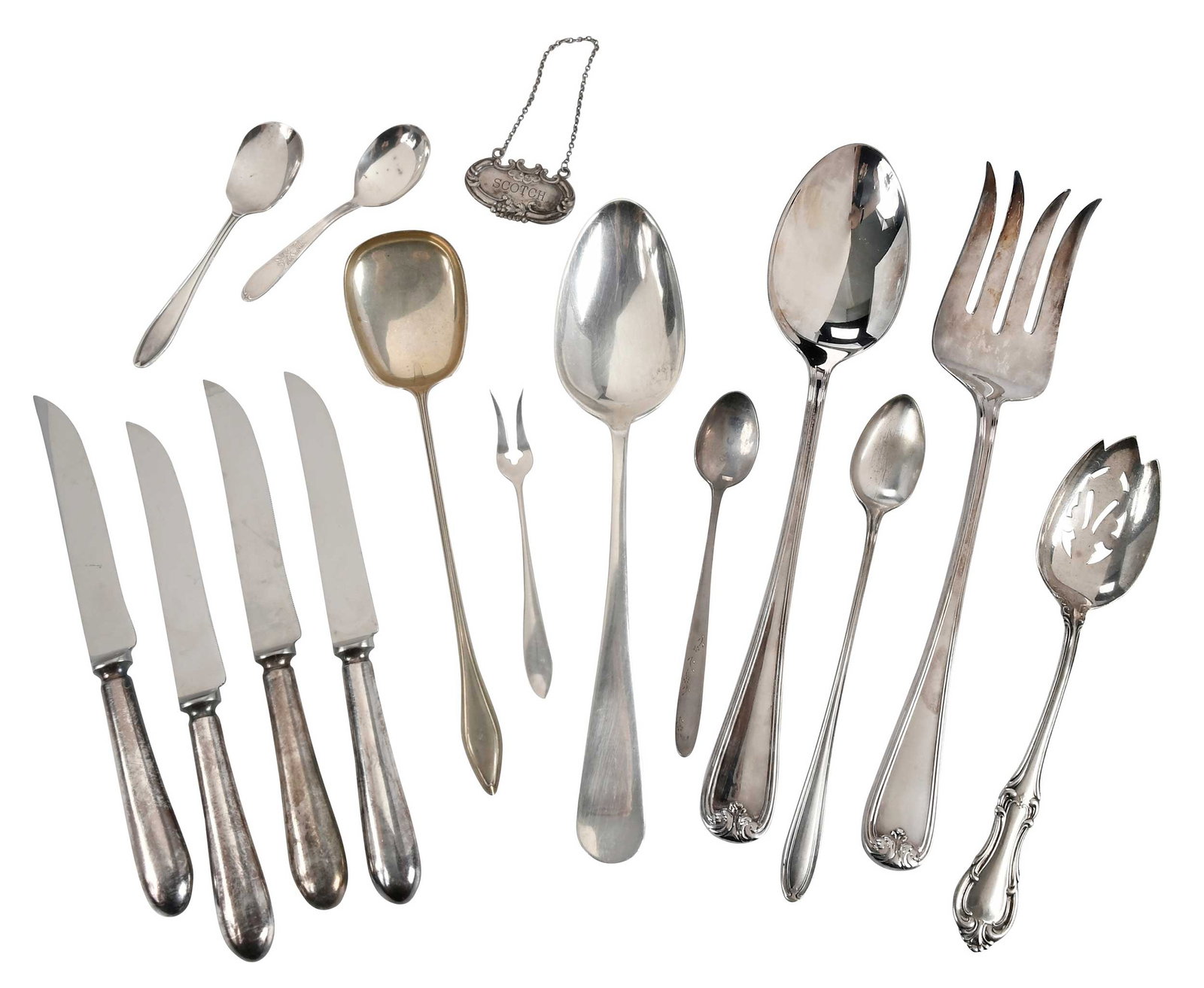 14 Assorted Sterling and Silver Plate Flatware (1 of 4)