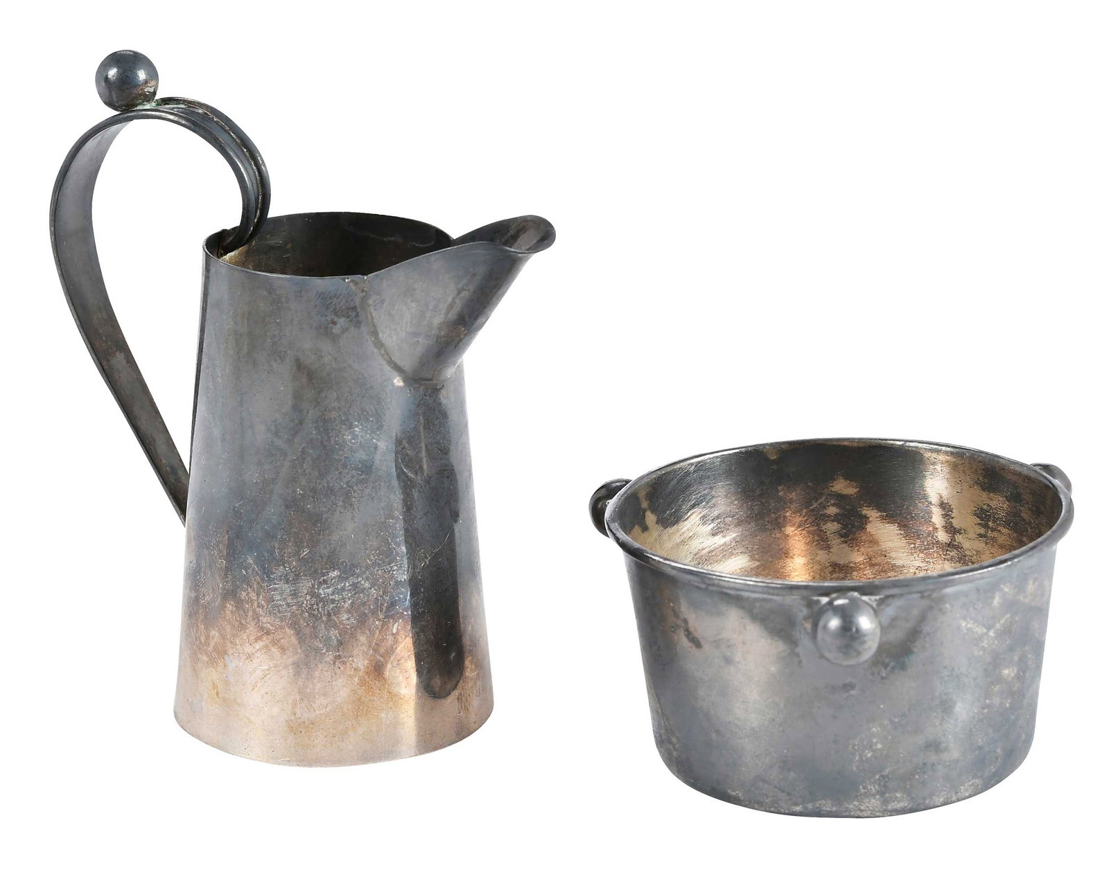 William Spratling Sterling Individual Creamer and Sugar (1 of 5)