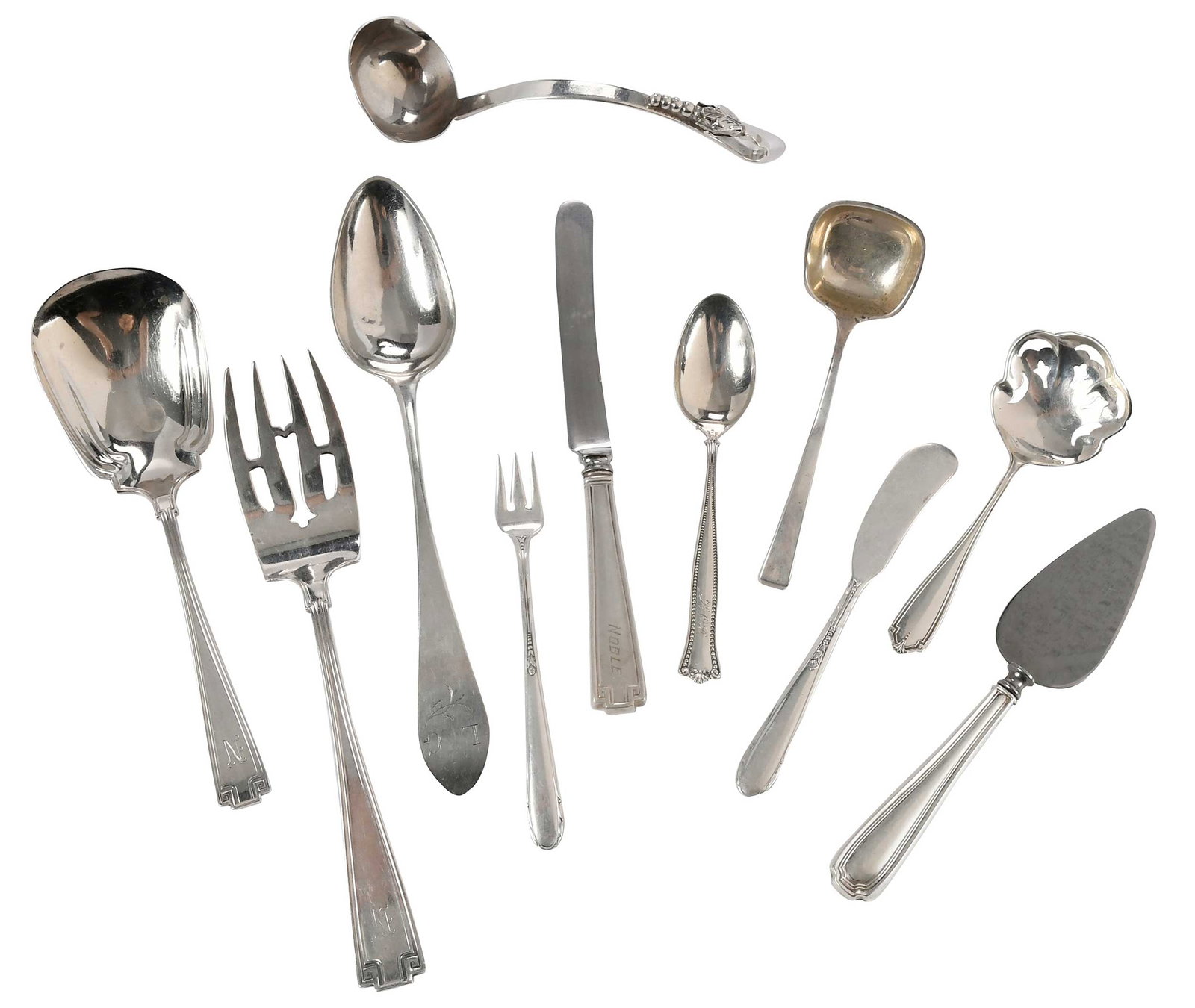 42 Pieces Assorted Silver Flatware, Most Sterling (1 of 4)