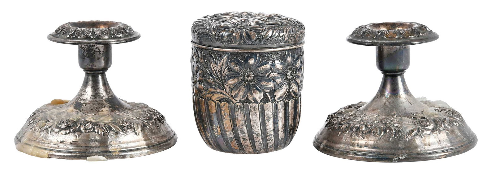 Three Sterling Repousse Items (1 of 4)
