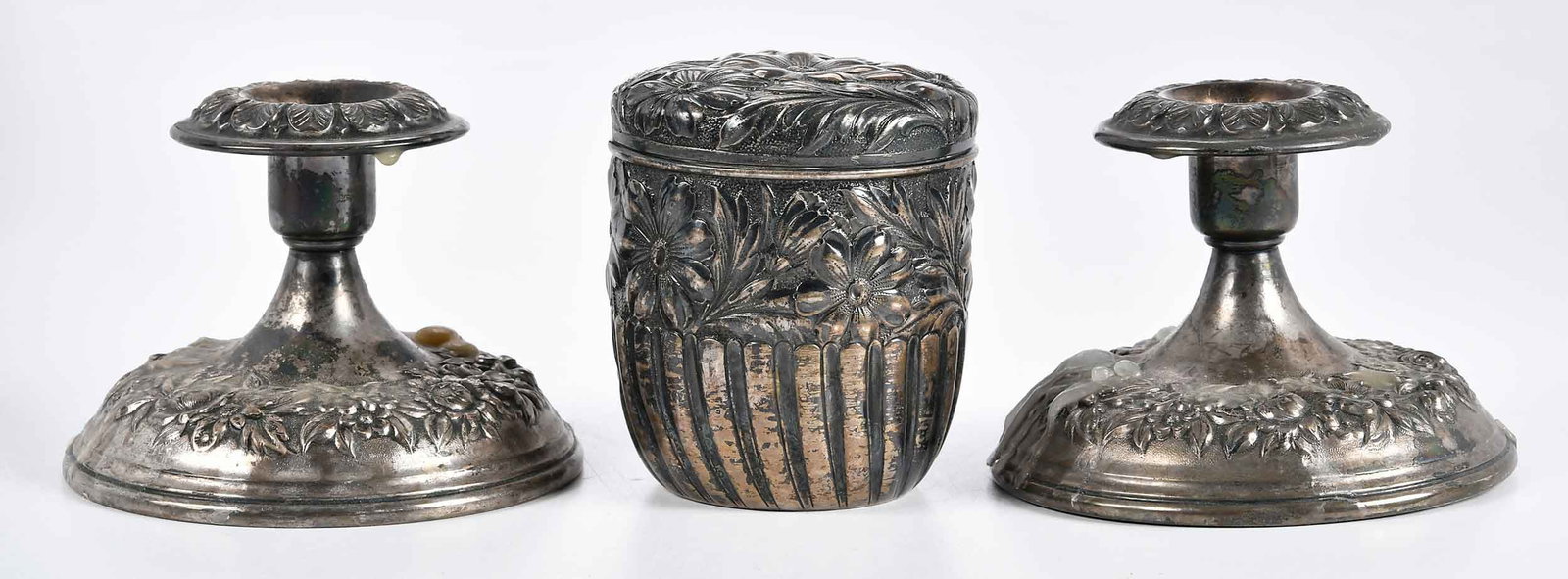 Three Sterling Repousse Items - 2