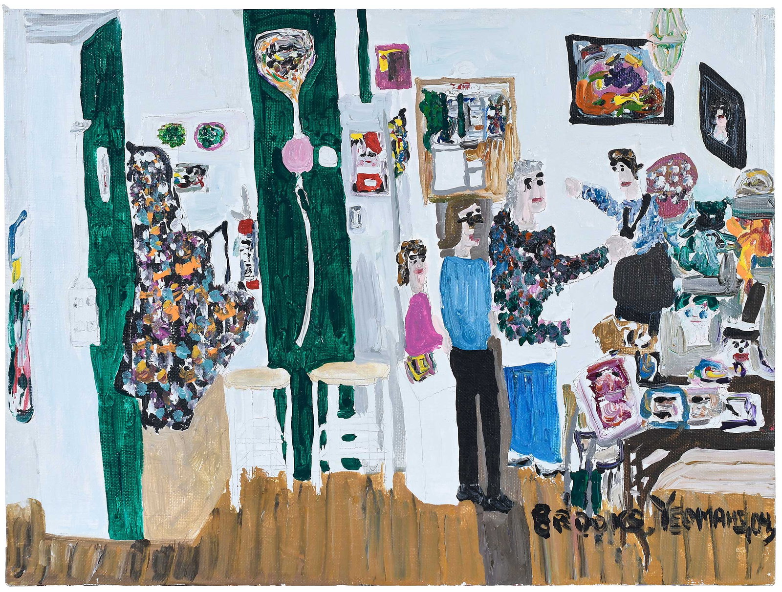 Brooks Yeomans: (American, born 1957) The Back of the Studio, Wednesday, May 26, 2004, signed lower right corner, acrylic on canvas board, 12 x 16 x 1/8 in.; unframed Provenance: Property from the Collection of Ted