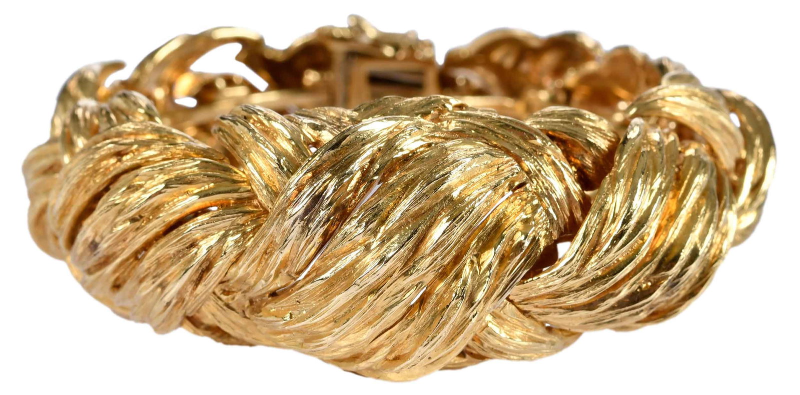 18kt. David Webb Crossover Rope Link Bracelet (1 of 10)