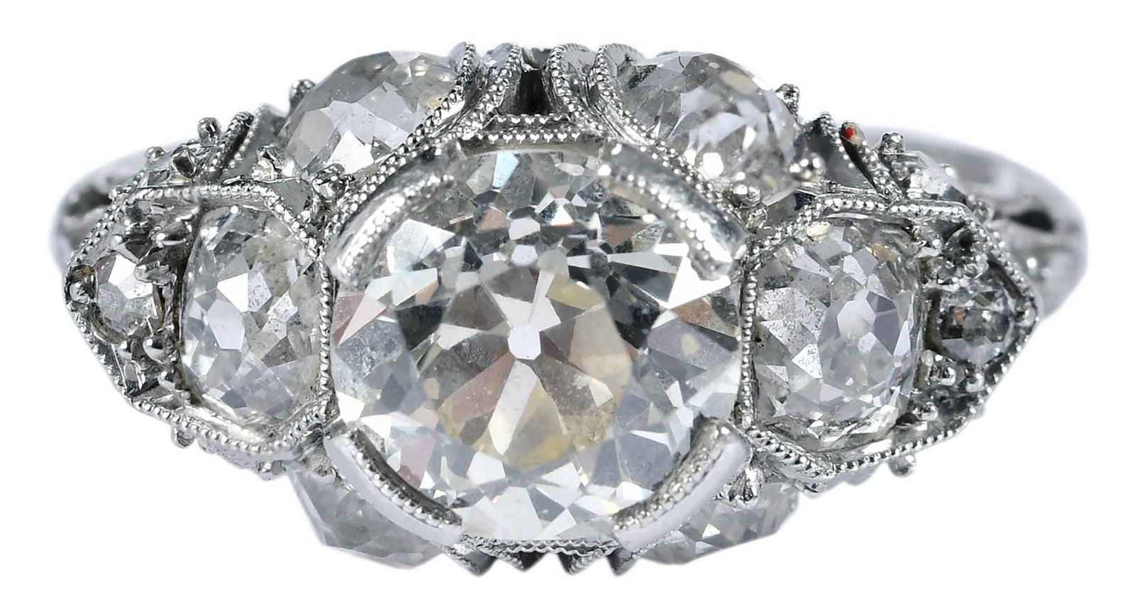 Platinum Edwardian Diamond Ring (1 of 6)