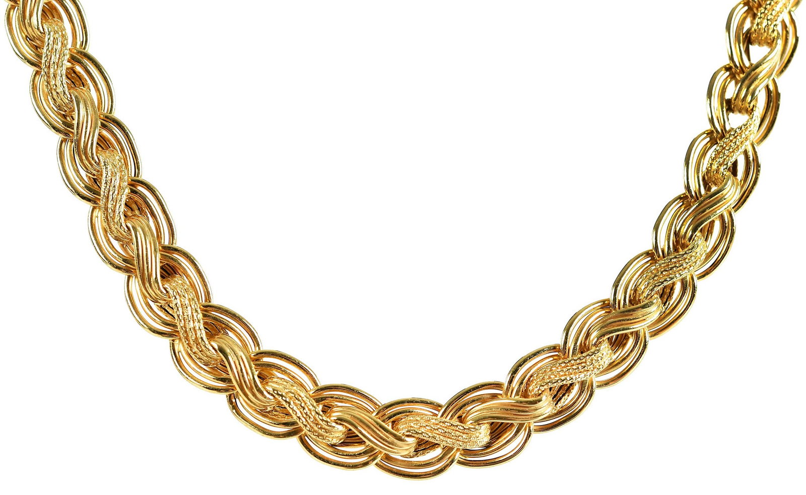 14kt. Braided Link Necklace (1 of 6)