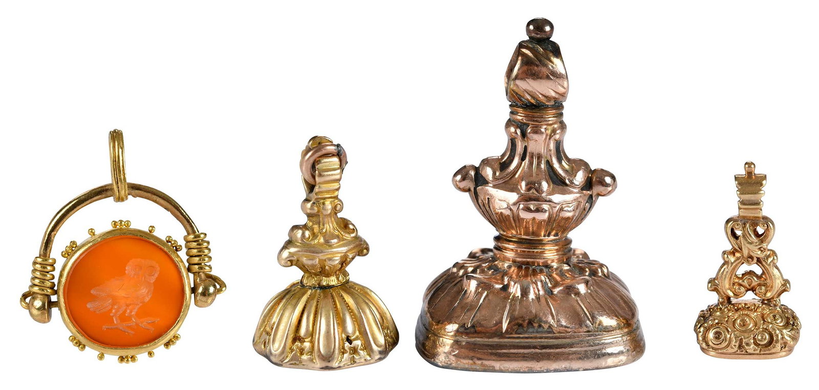 Collection of Four Victorian Gold Watch Fobs (1 of 4)