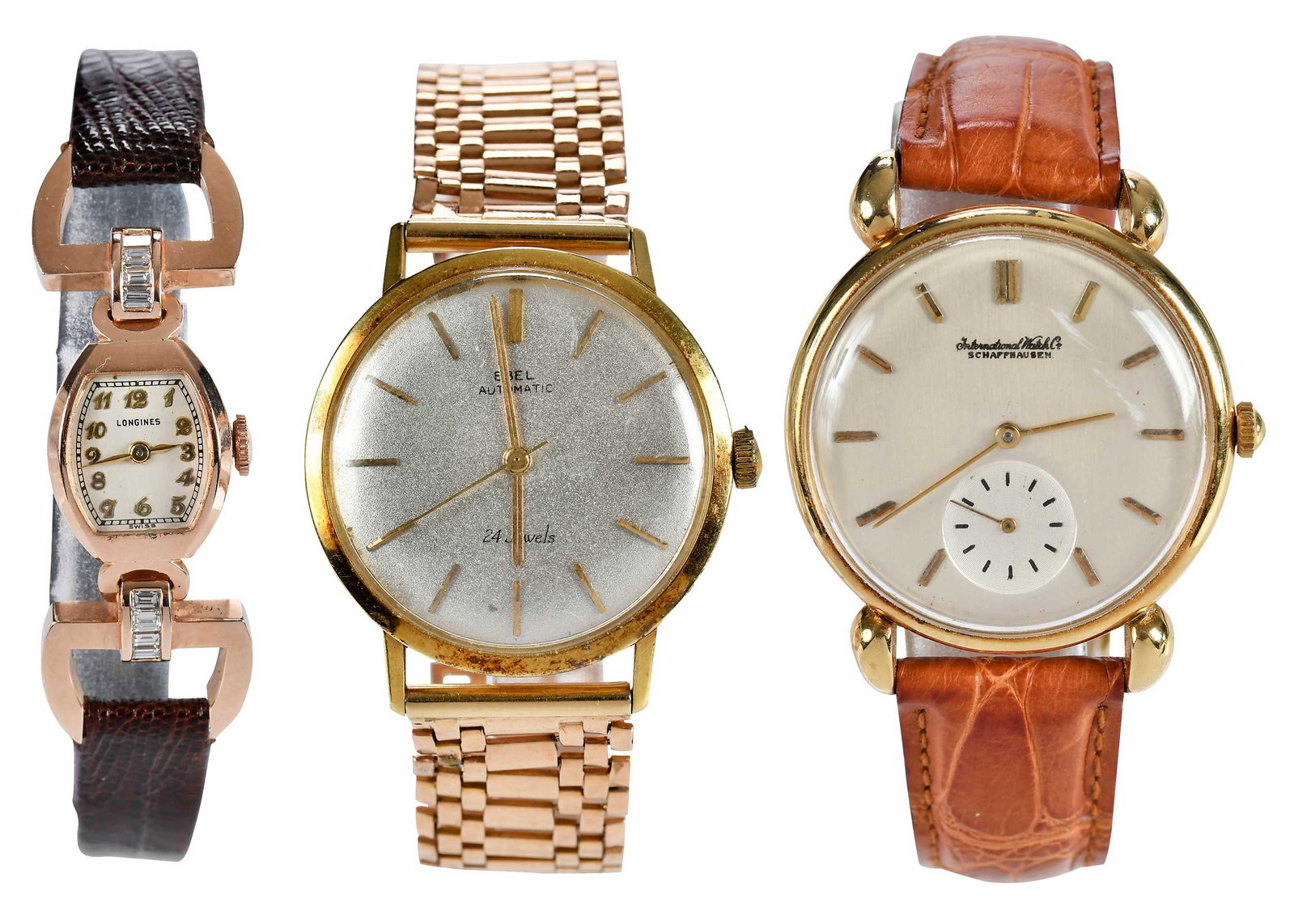 Collection of Three Gold Vintage Wrist Watches (1 of 9)
