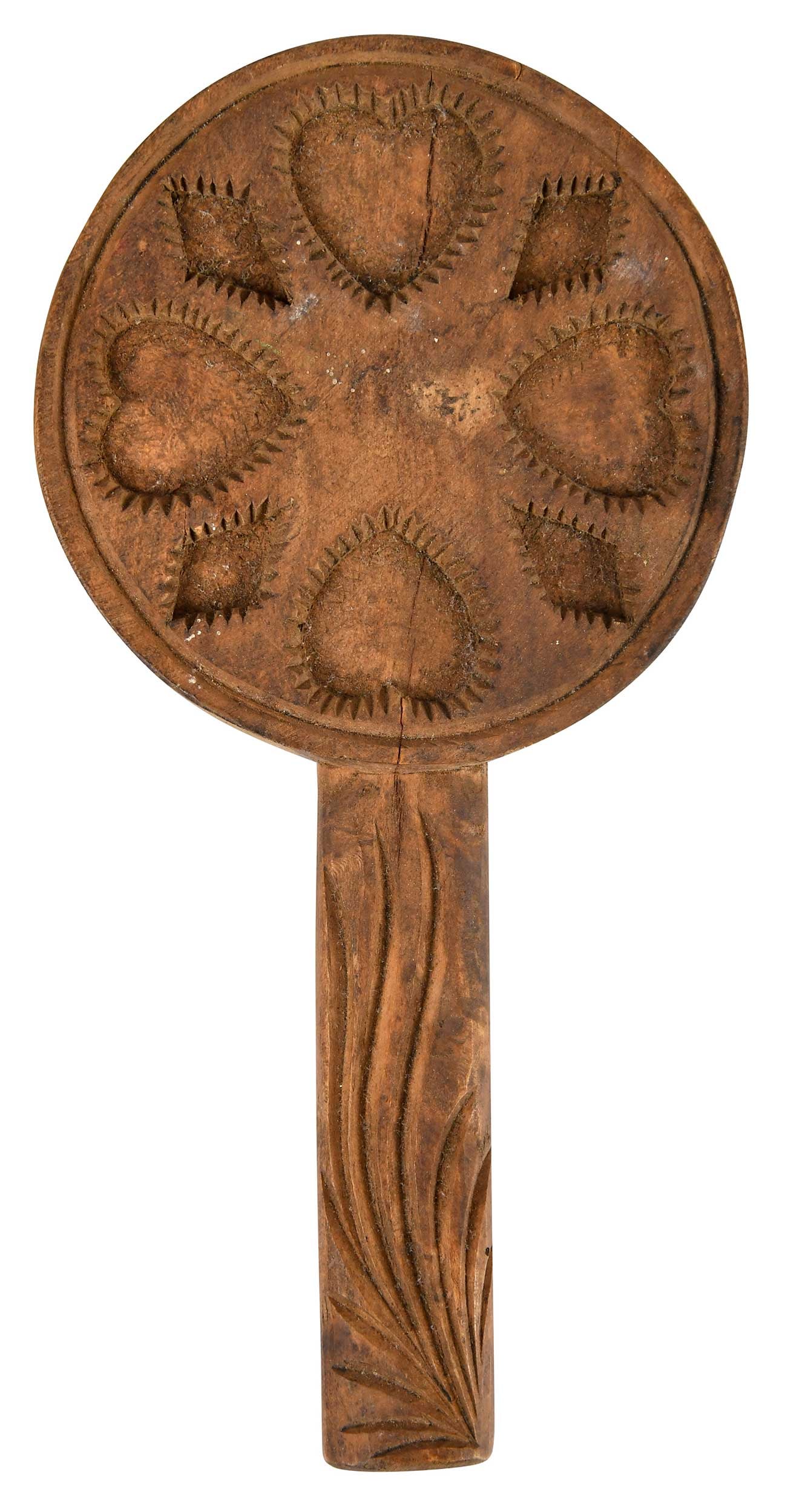 Double Sided Carved Wood Lollipop Butter Stamp (1 of 6)