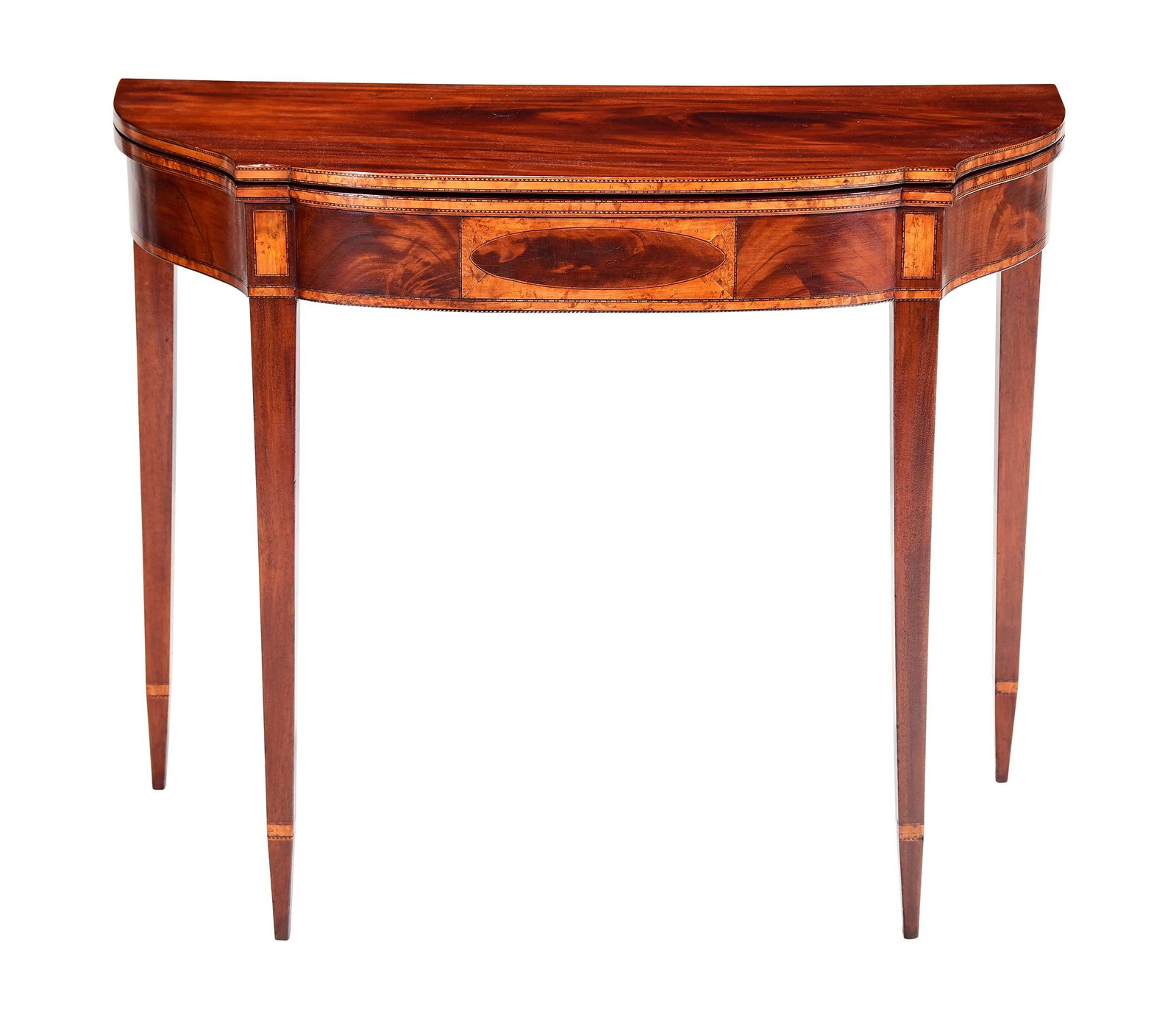 Thomas Seymour Attributed Federal Inlaid Mahogany Card Table (1 of 13)