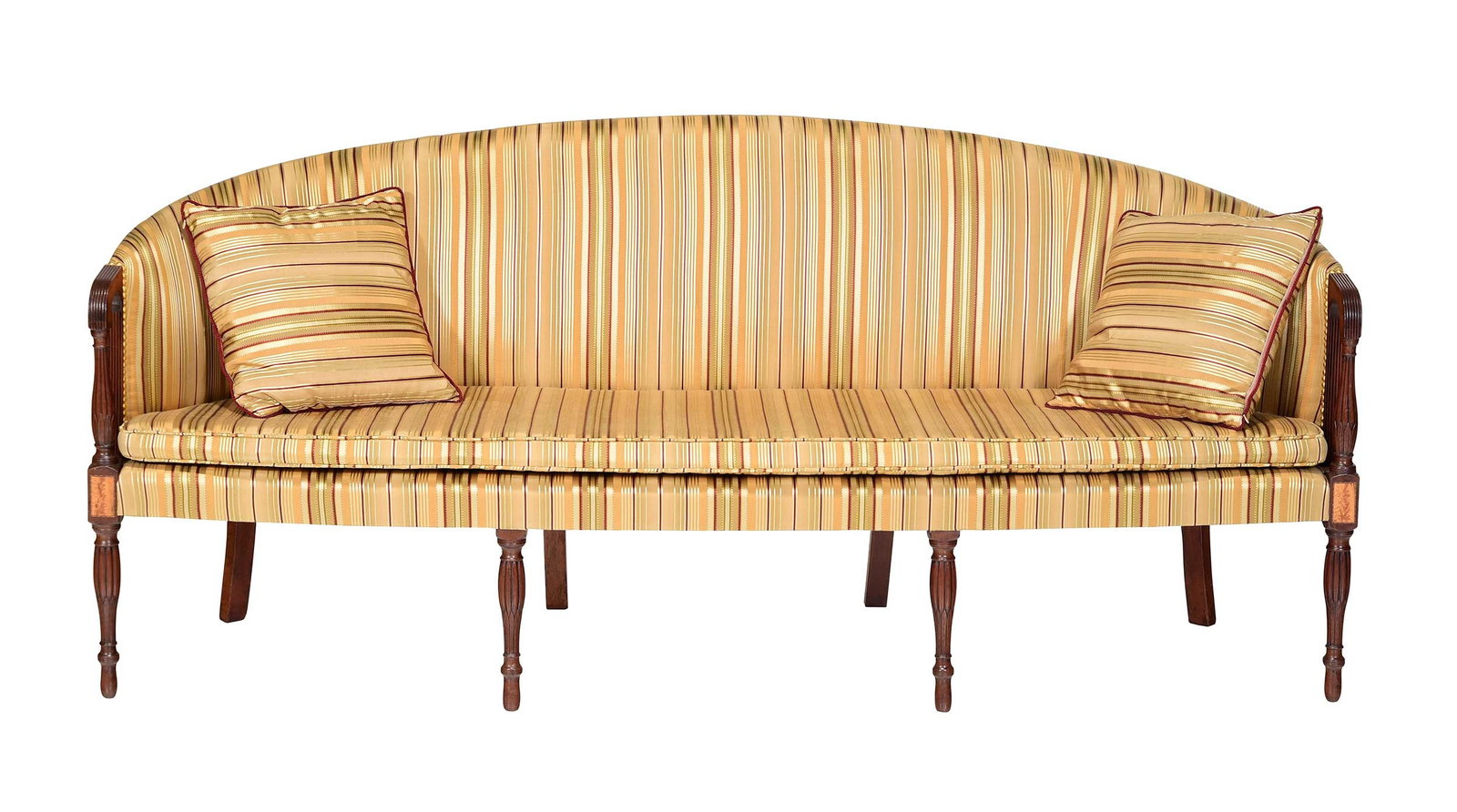 Massachusetts Federal Birch Inlaid Mahogany Sofa (1 of 10)