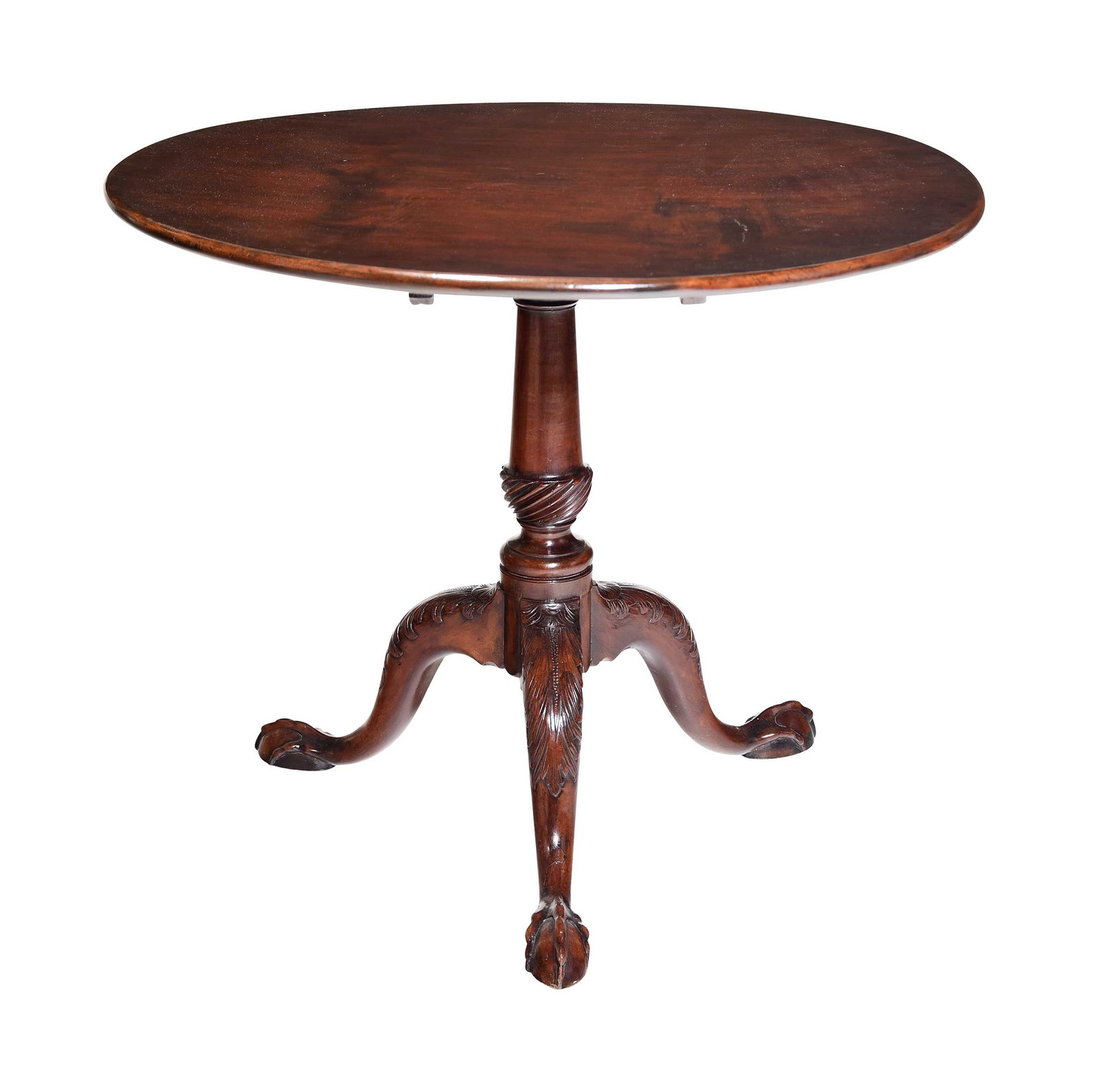 Massachusetts Chippendale Mahogany Tilt Top Tea Table, Northeast & Eaton Provenance (1 of 20)