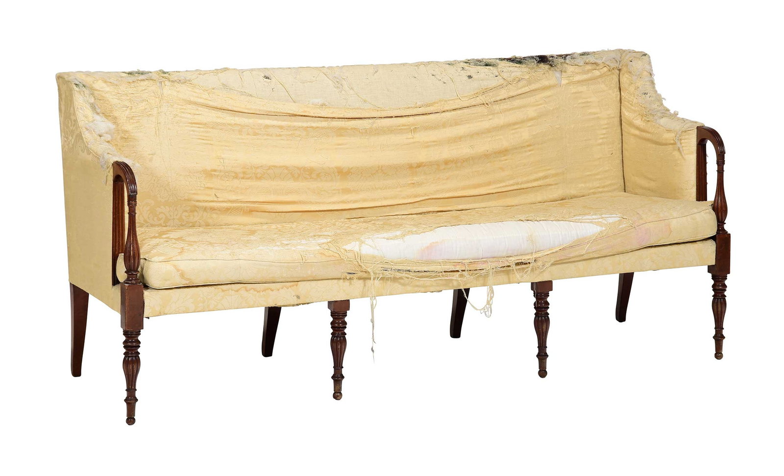 New England Federal Carved Mahogany Sofa (1 of 10)