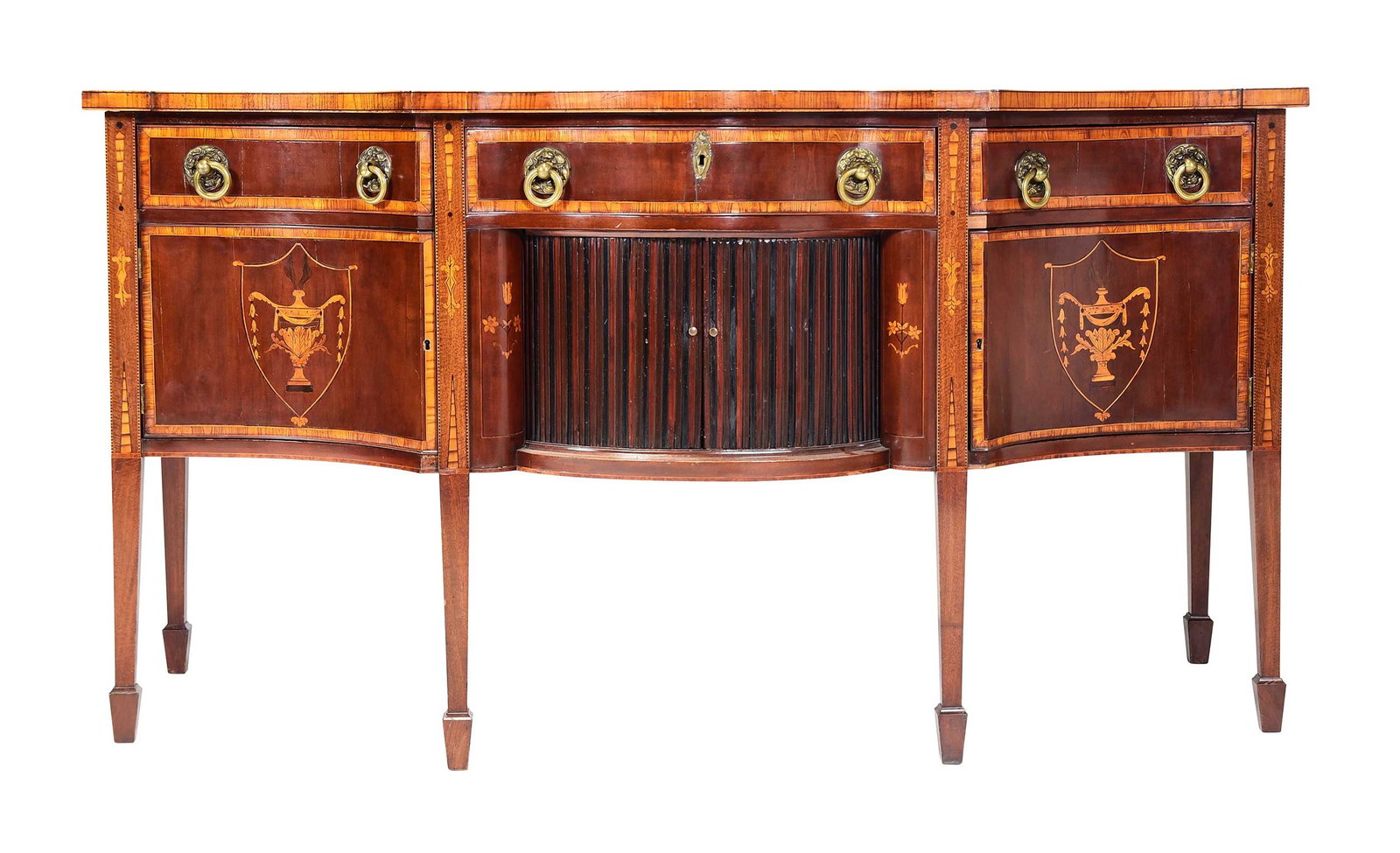 Nathan Lombard School Massachusetts Federal Inlaid Cherry Serpentine Sideboard (1 of 20)
