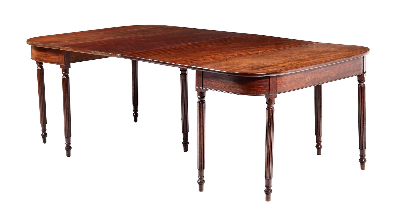 American Federal Figured Mahogany Two Part Dining Table (1 of 11)
