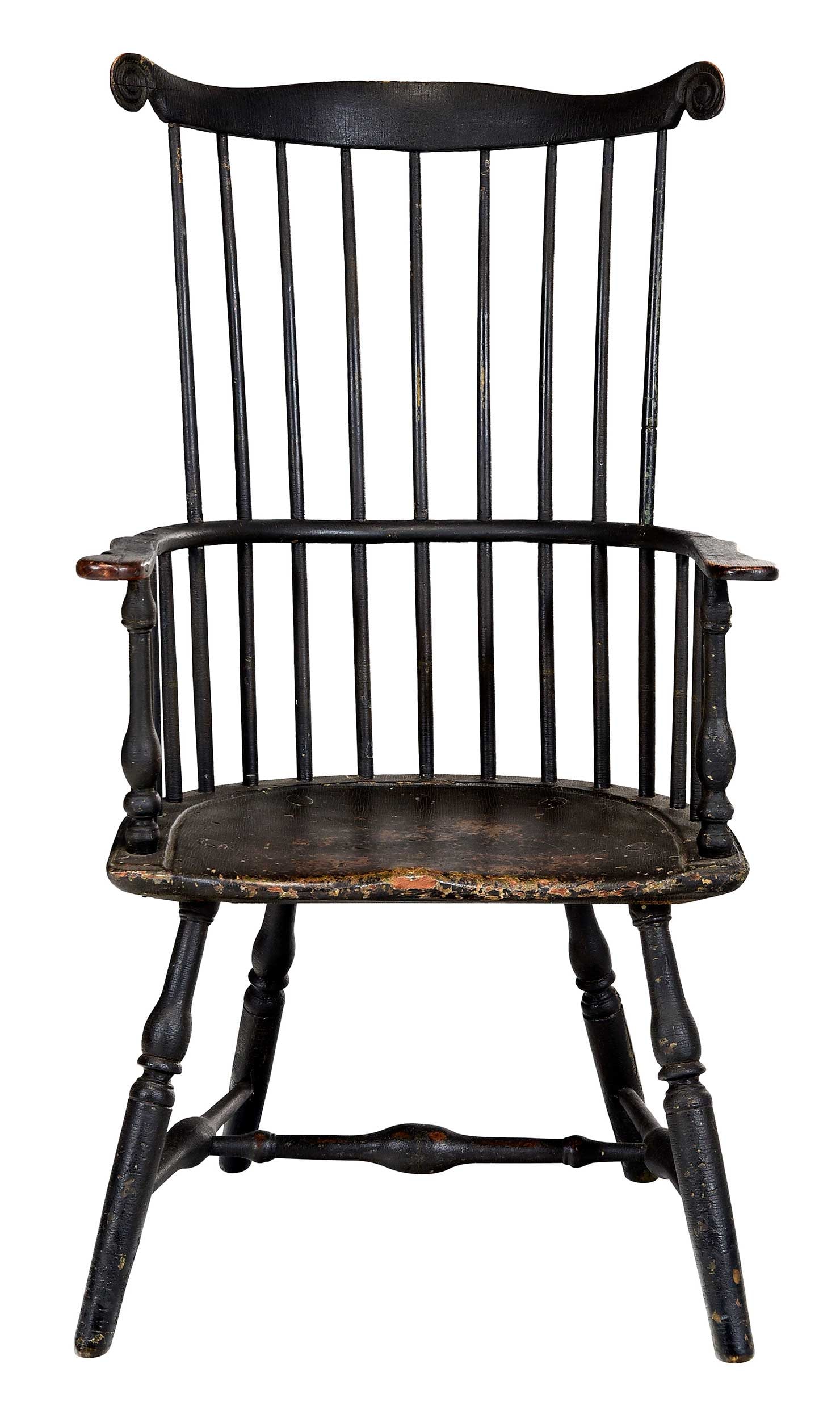Early Pennsylvania Paint Decorated and Inscribed Comb Back Windsor Armchair (1 of 15)