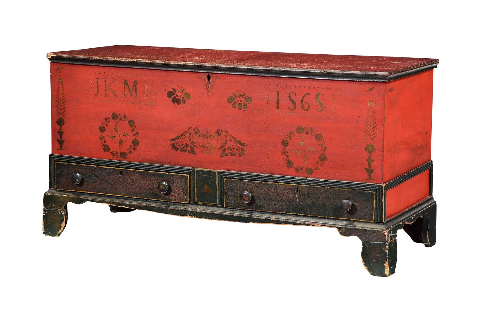 Soap Hollow Paint Decorated Poplar Blanket Chest (1 of 19)