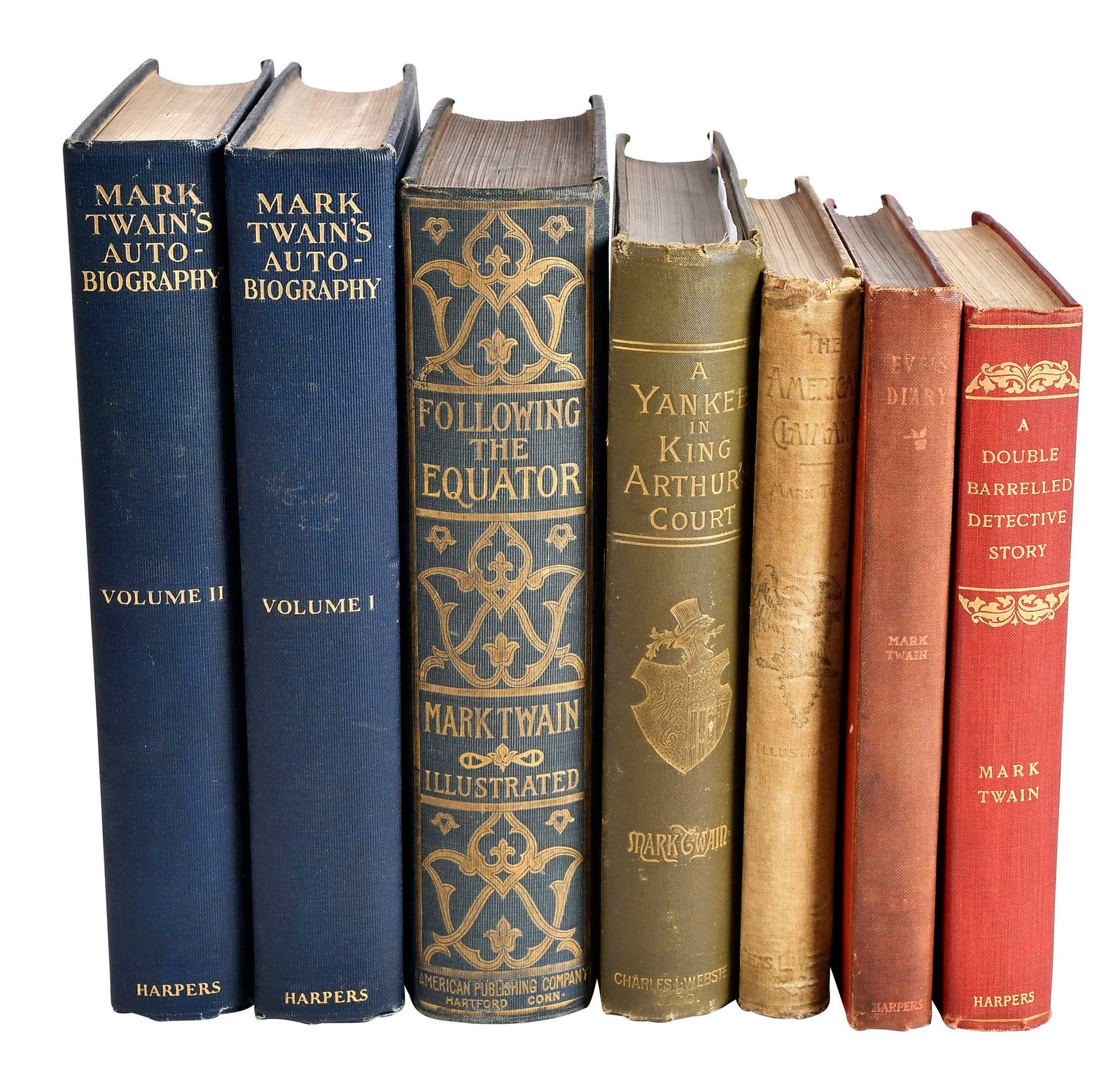 Collection of Six Mark Twain Titles, Featuring First Editions (1 of 10)