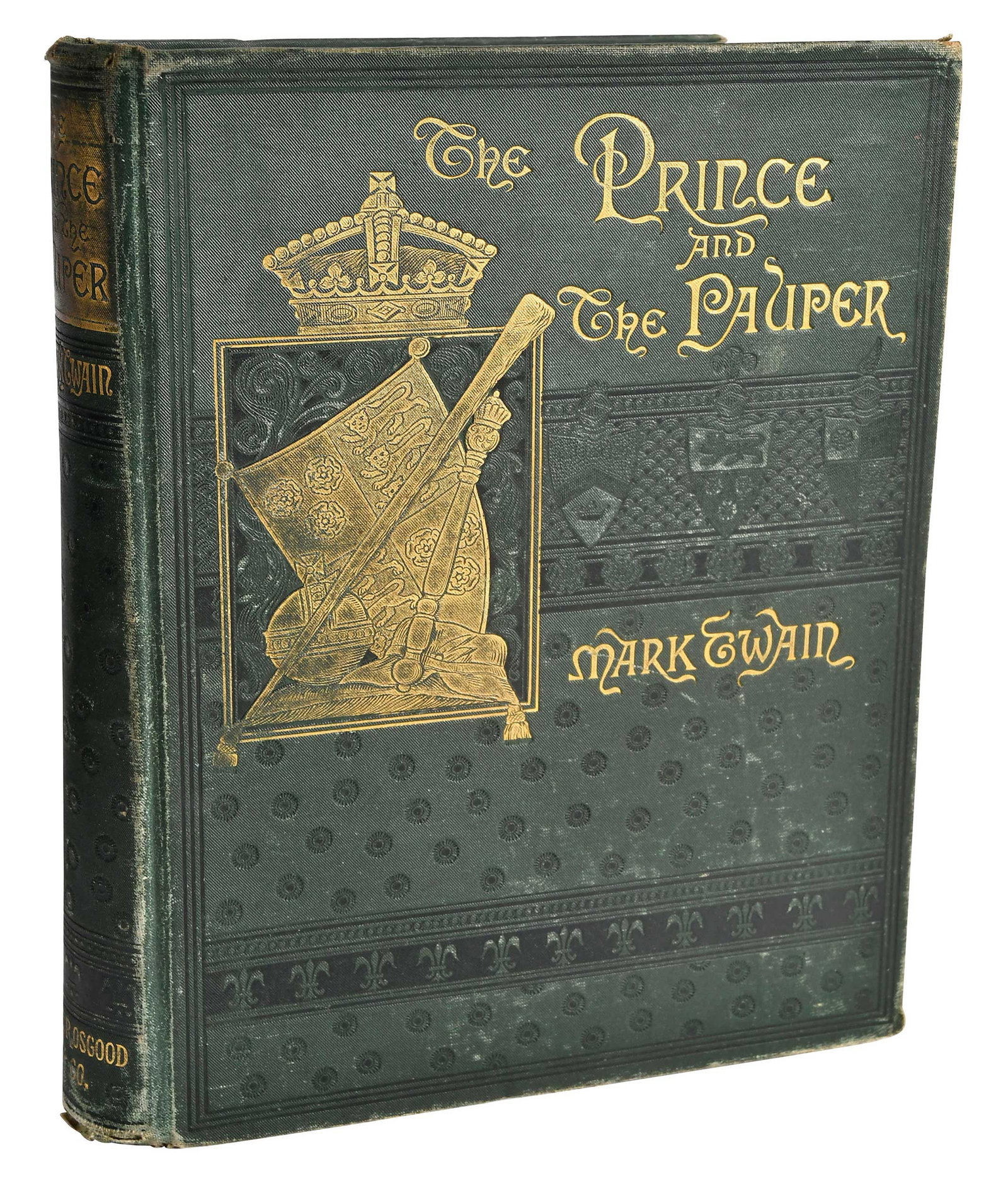The Prince and The Pauper by Mark Twain, First Edition: Boston: James R. Osgood and Company, 1882, contains all but one first state point (Franklin Press imprint on copyright page; "do not" on pg. 263; "reigned" on pg. 362; pg. 124 line one contains
