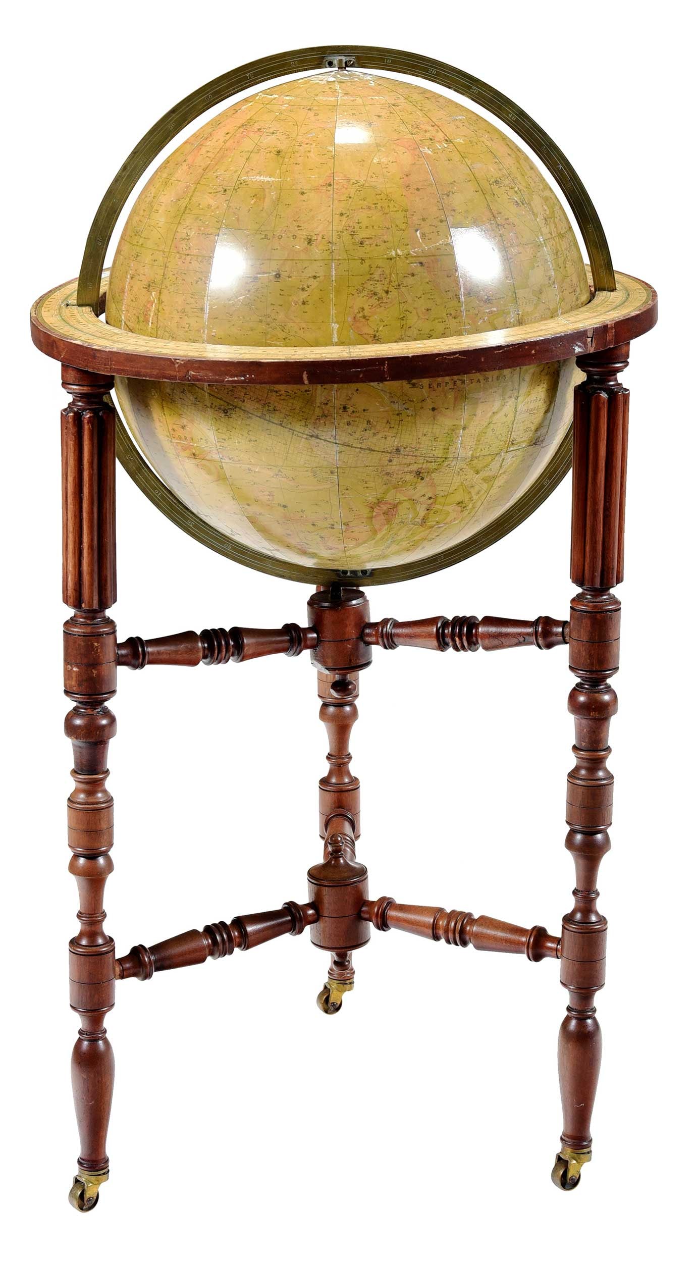 J. Wyld Celestial Globe on Regency Style Turned Wood Base (1 of 8)