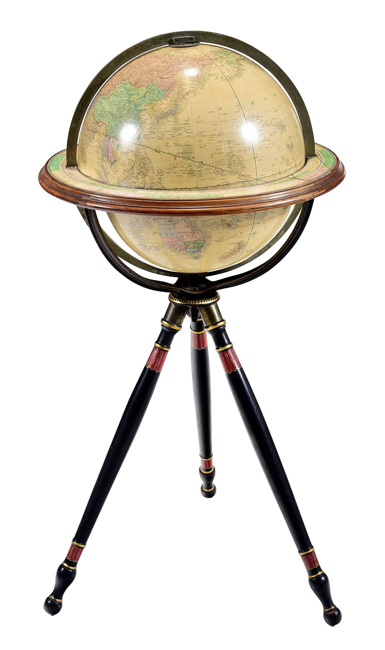 Gilman Joslin Terrestrial Floor Globe on Tripod Base (1 of 10)