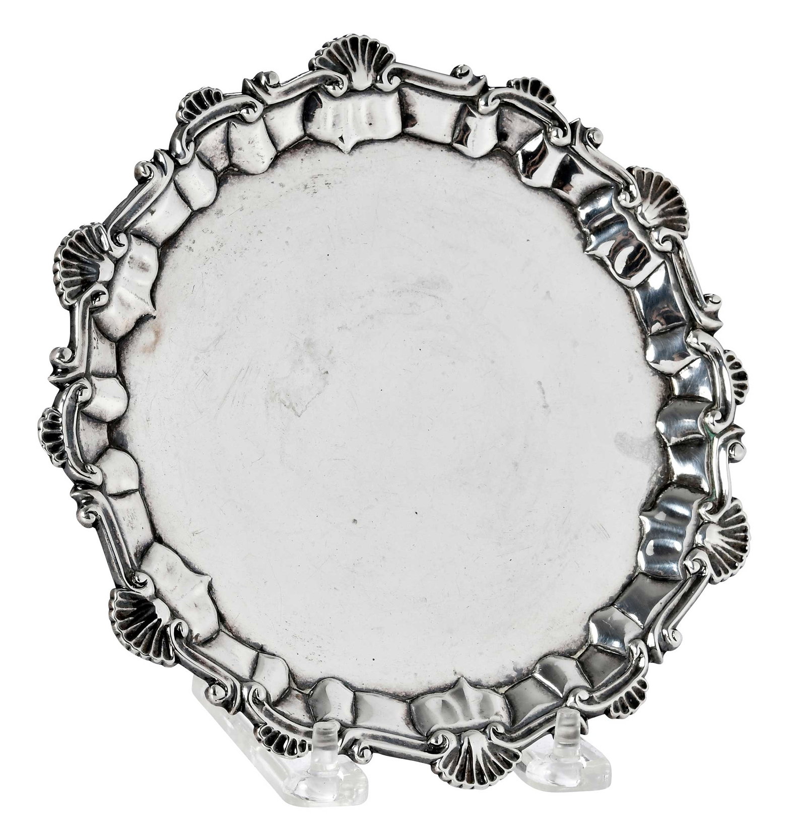 George III English Silver Tray, Richard Palmer, Shippen Family Provenance (1 of 6)