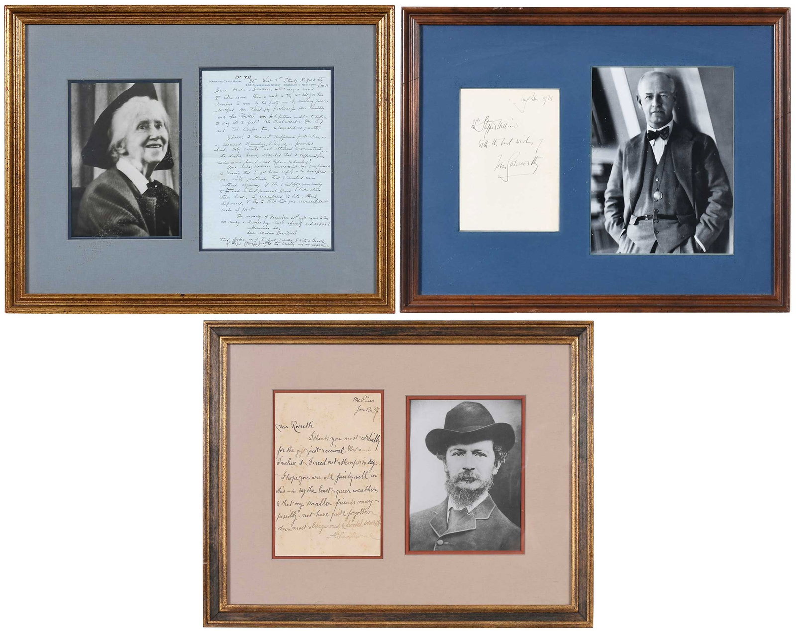 Correspondence of Famous Authors: Lang, Galsworthy, Moore, and Swinburne (1 of 19)