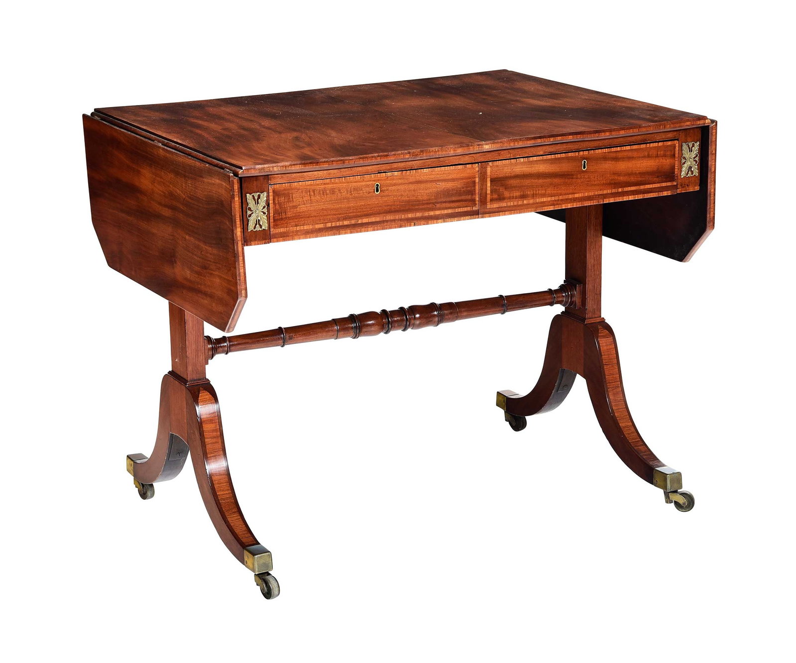 British Regency Figured Mahogany Sofa Table (1 of 7)