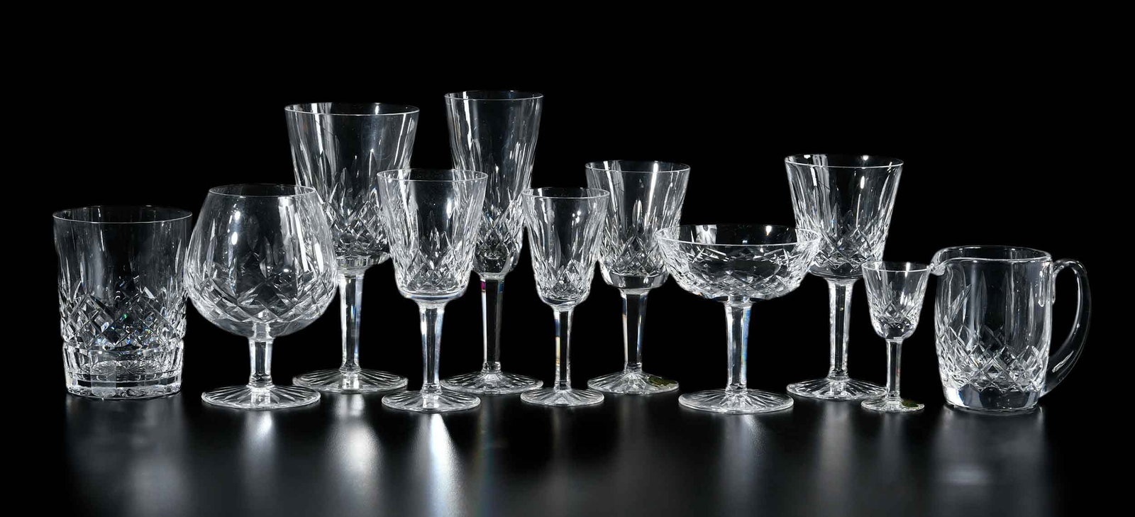 163 Pieces of Waterford Crystal Lismore Pattern Drinkware (1 of 5)