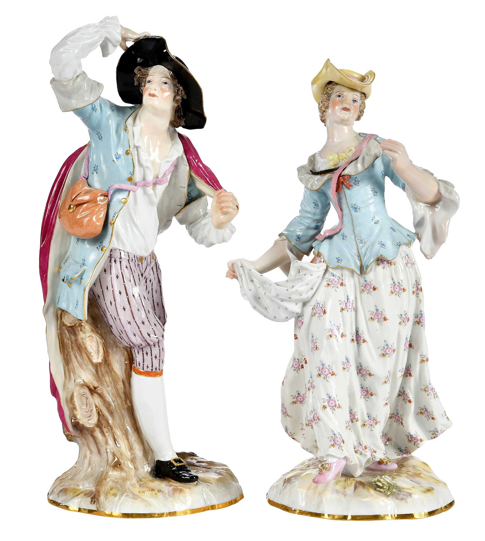 Pair of Meissen Porcelain Figures, Shepherd and Shepherdess (1 of 10)