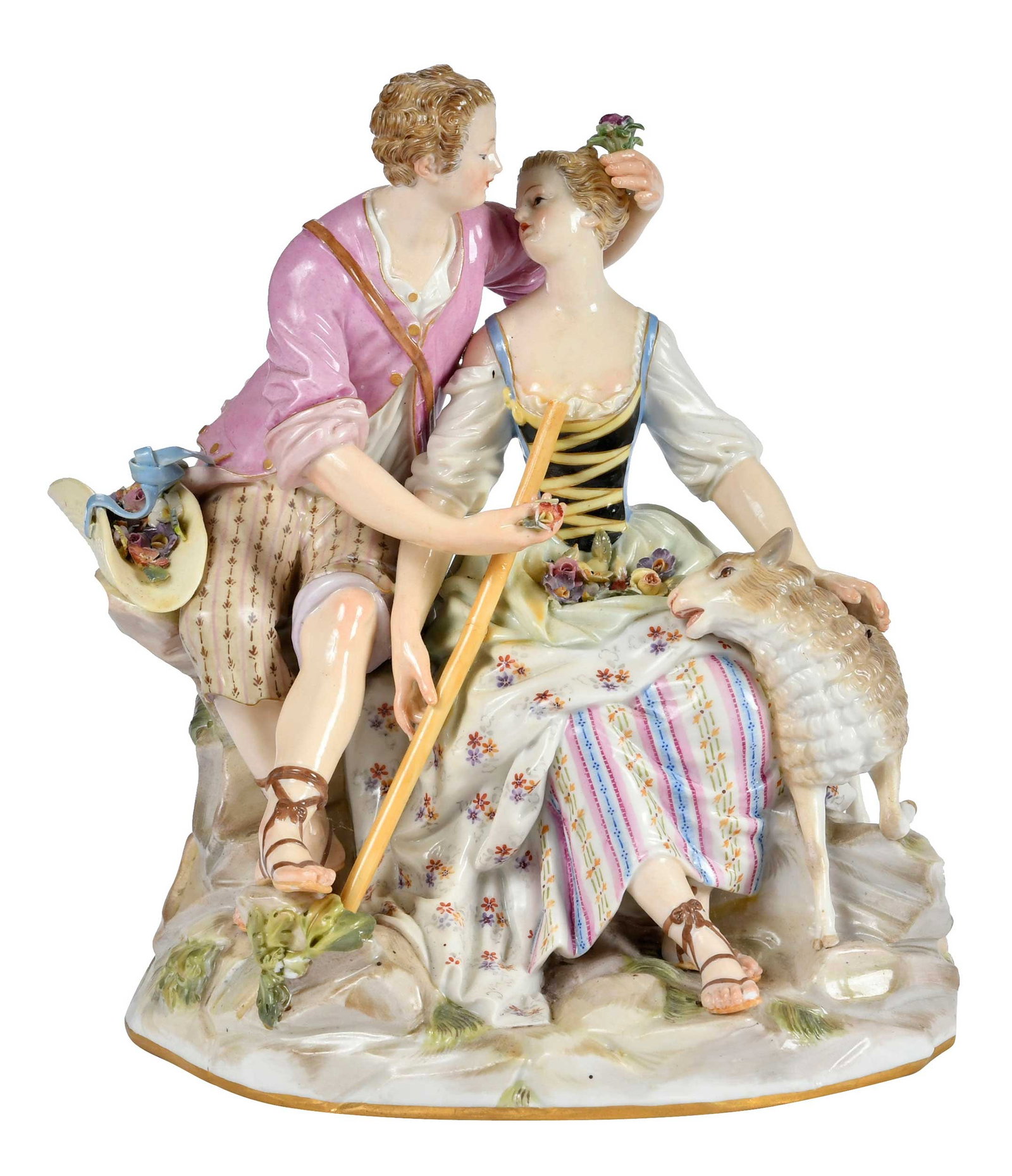 Meissen Porcelain Figural Shepherd Group (1 of 12)