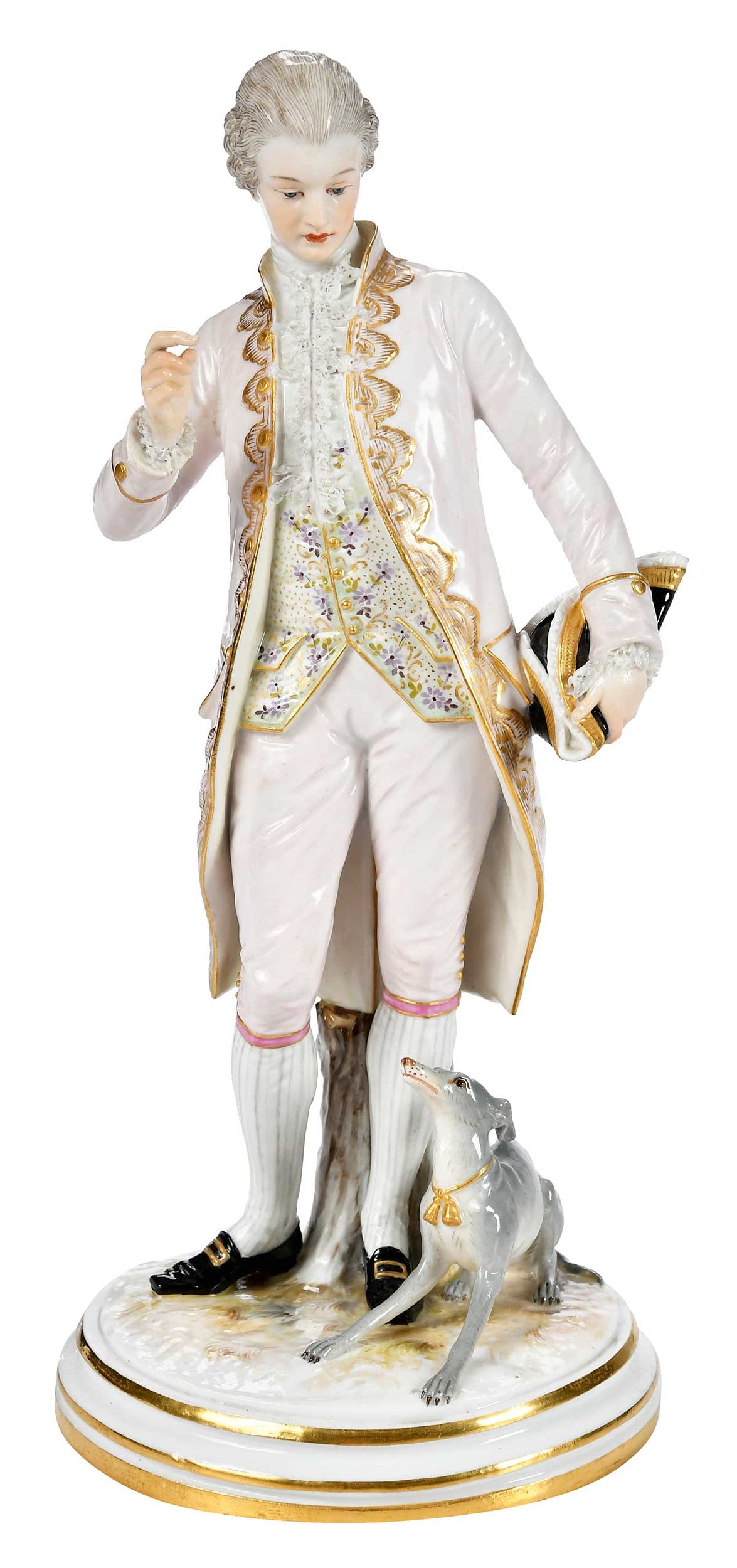 Meissen Porcelain Figural Group, Kavalier mit Hund (1 of 9)