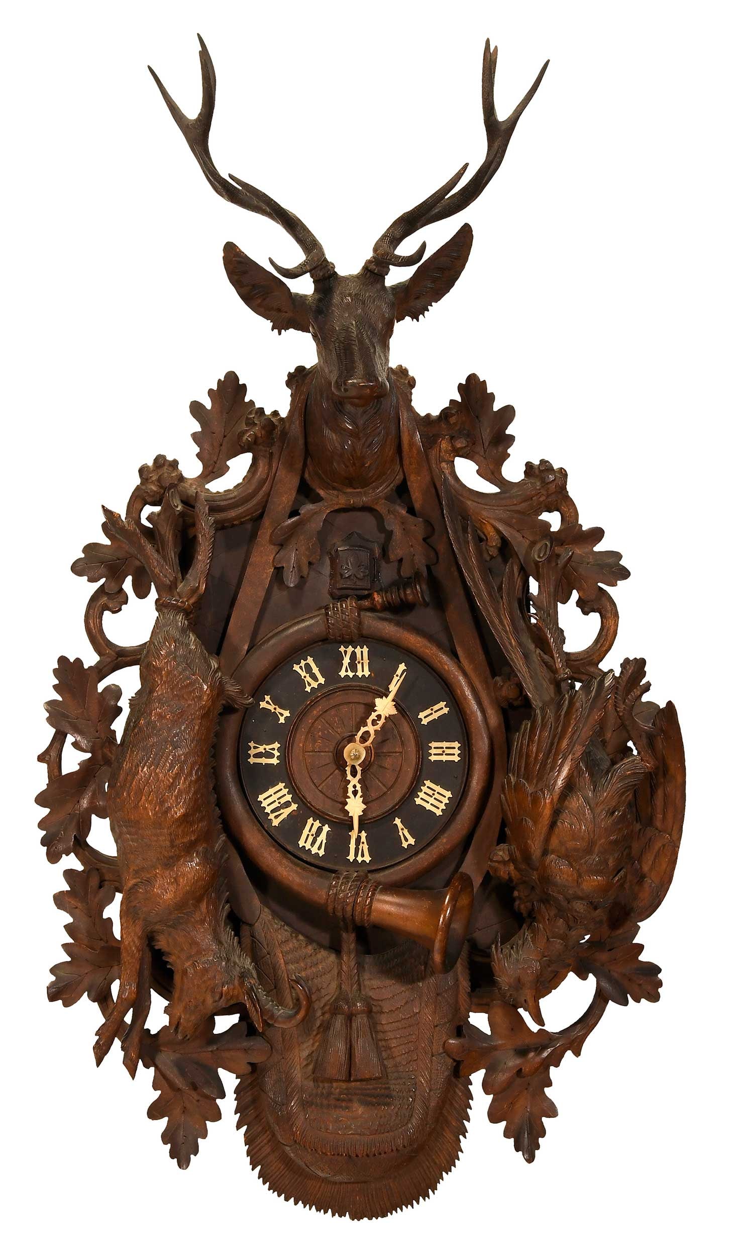 Large Black Forest Hunt Themed Cuckoo Clock (1 of 9)