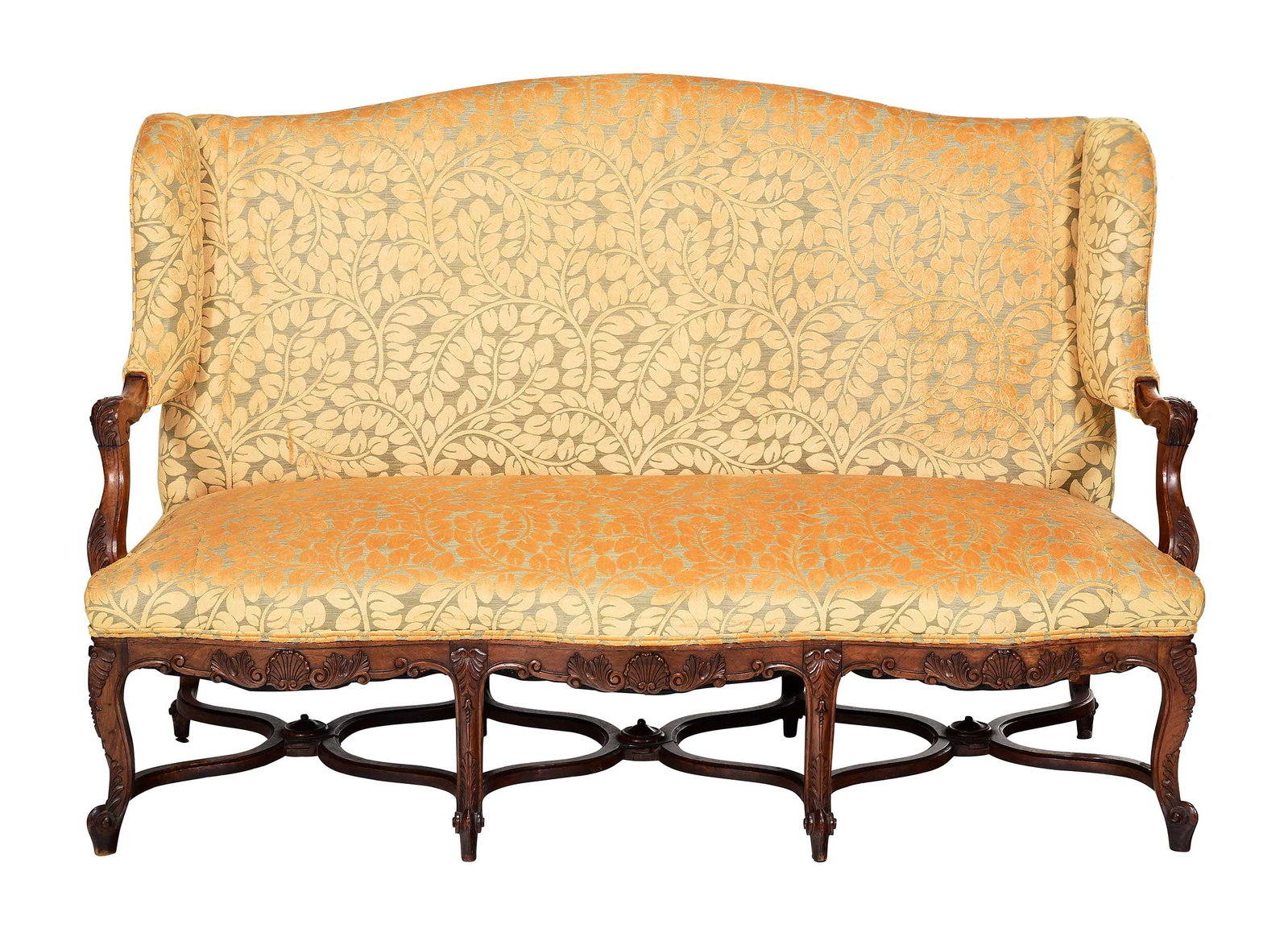 Louis XV Style Carved Walnut Settee (1 of 8)