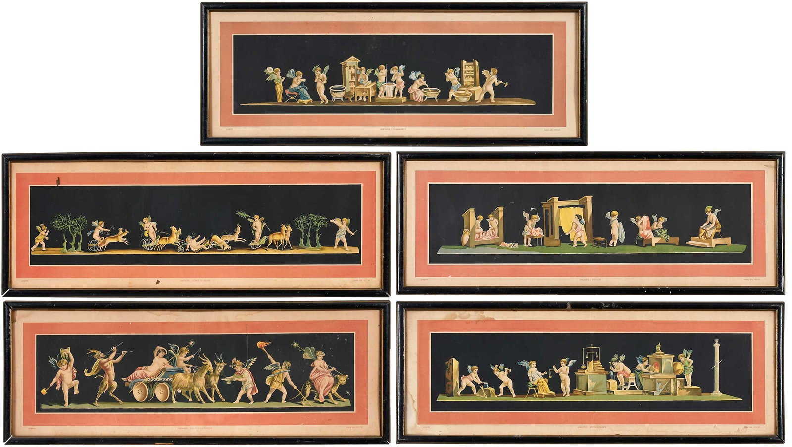 Five Prints After Pompeii Friezes (1 of 15)