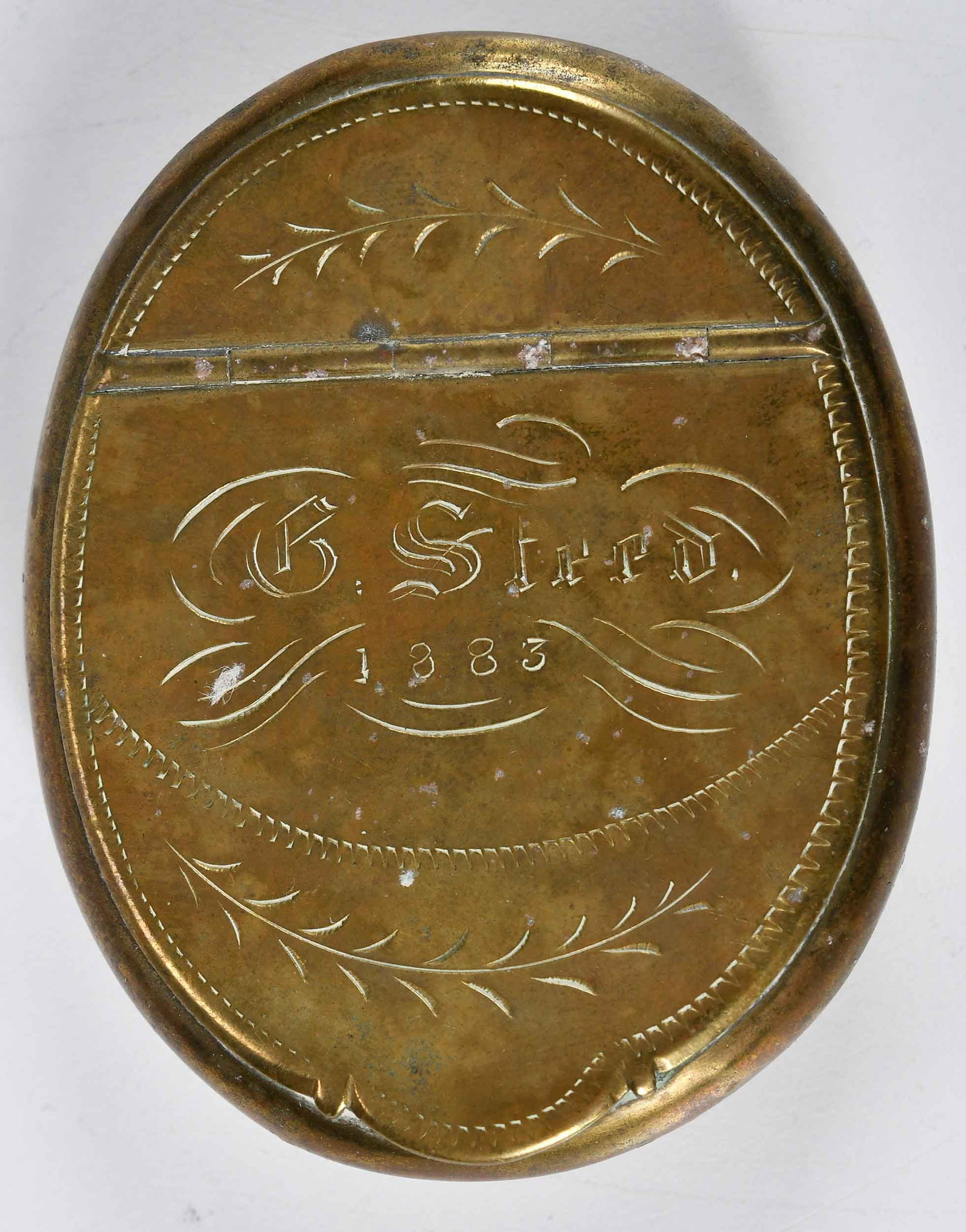 Two Small 19th Century Brass Table Objects, One Dated 1883 - 2