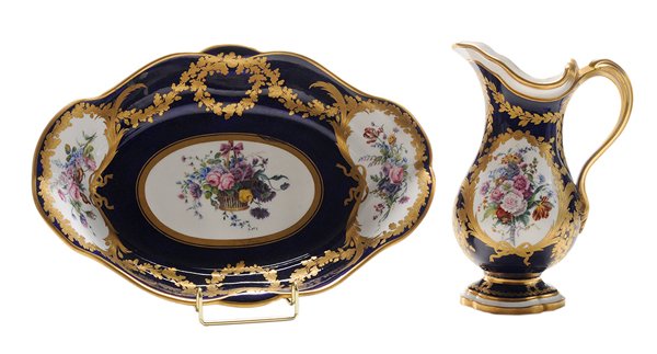Ancienne Assiette LE TALLEC Peinte à La Main Avec Dorure Et Motif Floral - Porcelaine Française