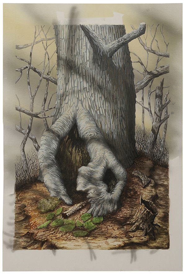 Henry Billings: (New York, 1901-1985) The Oak Bowl, circa 1963, unsigned, gouache with airbrush on Bainbridge Board, 24-1/2 x 17 in.; unframed, good condition. Provenance: A New York Collection