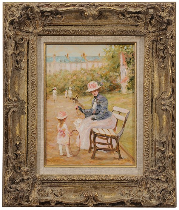 E. J. (Jose Fernandez) Cygne: (American, Born 1929) "Grandmere", unsigned, oil on canvas, 12 x 9 in.; original gilt wood and composition frame, original stretcher and tacking edge, good condition. Provenance: B. Altman & Co. Art G
