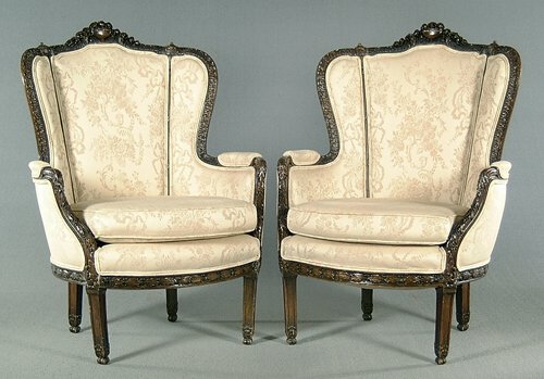 Pair upholstered side chairs
