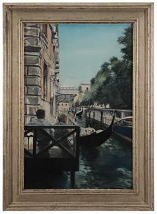 Clarice Smith: (Virginia/District of Columbia, born 1933)Venice, 1983, signed lower right "C. Smith 83", oil on canvas, 24 x 16 in.; gilt silver frame, original stretcher and tacking edge. Provenance: Purchased