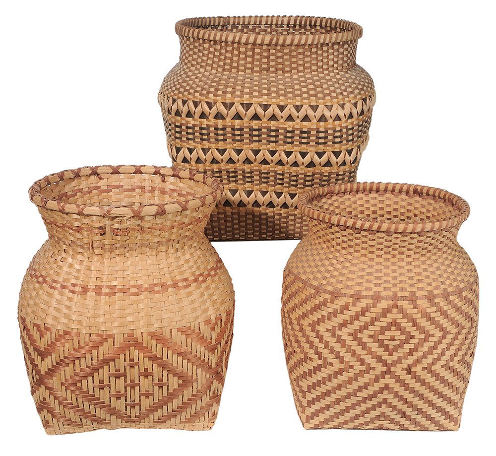 Three Cherokee Burden Baskets Jul 12, 2014 Brunk Auctions in NC