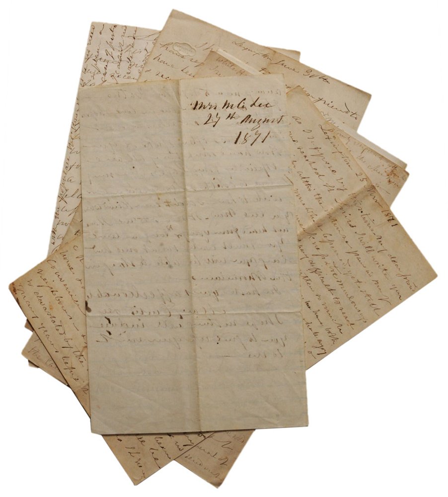 George Washington Custis Lee Letter: and Seven Mary Custis Lee Letters George Washington Custis Lee letter to General W. R. Boggs dated January 14, 1876, regarding work in universities in the South, including Virginia Tech, University of
