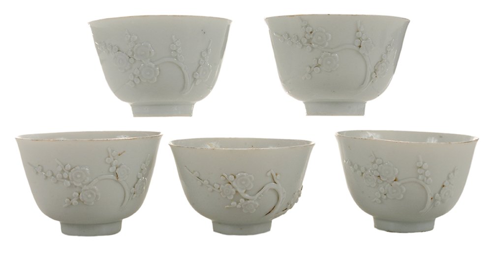 Five Blanc-de-Chine Porcelain Footed (1 of 4)