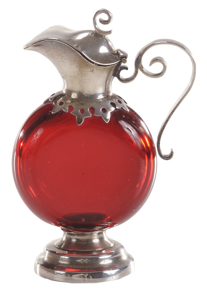 Miniature Gold Ruby Flask and (1 of 6)