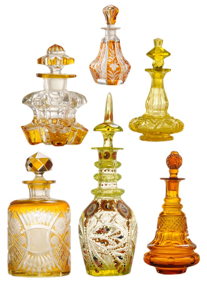 Six Bohemian Cologne Bottles (1 of 4)
