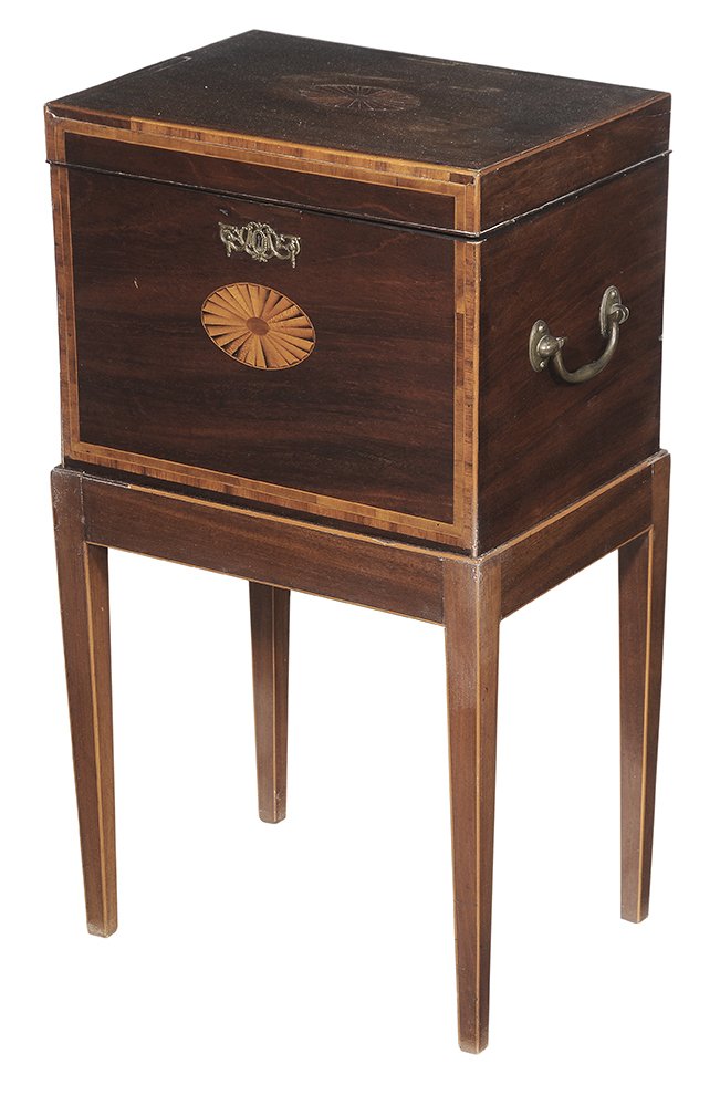 George III Inlaid Mahogany Bottle Case (1 of 5)