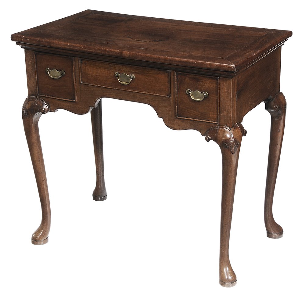 Queen Anne Carved Mahogany Lowboy (1 of 6)